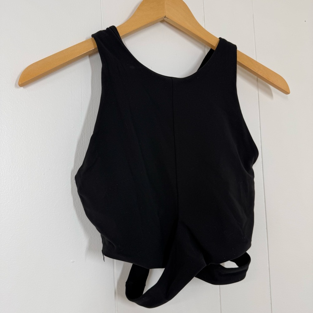 Athleta Black Wrap Waist Crop Tank - Picture 3 of 7